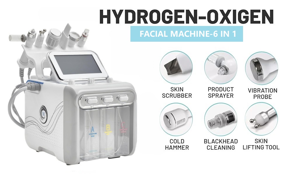6 in 1 Water Hydrogen Oxygen Beauty Machine, Professional