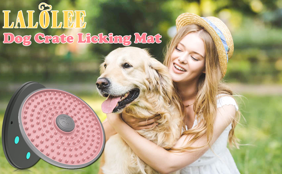Lalolee Lick Mat for Dogs, Dog Crate Lick Pads Slow Feeder