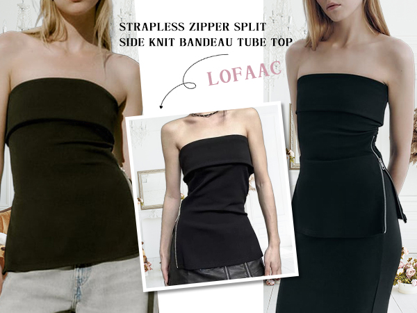 トップス huitrox strappy bandeau tops Order】strappy bandeau