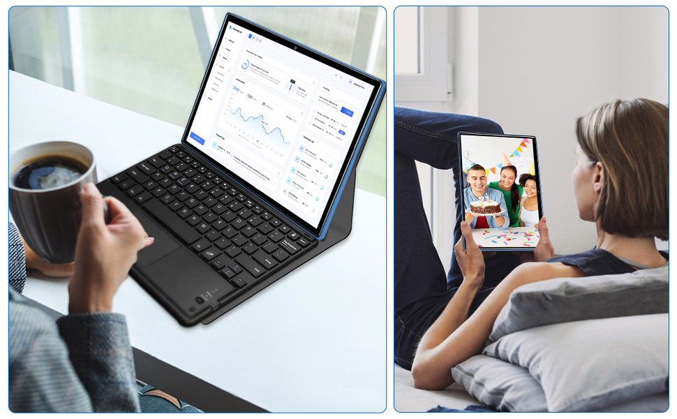 DUODUOGO Tablet with Keyboard OctaCore 6GB RAM 128GB ROM