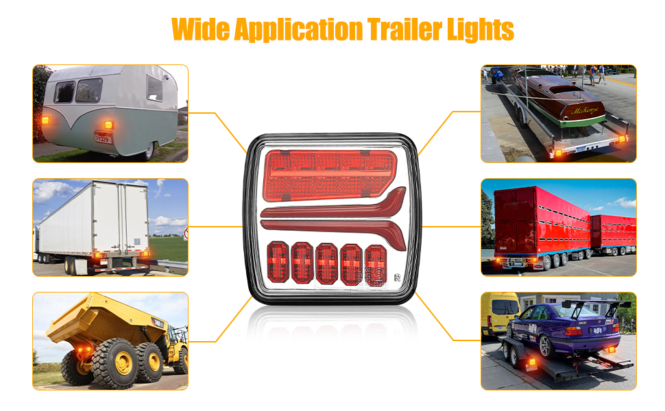 CAFOPAR Wireless Trailer Lights Kit, Rechargeable