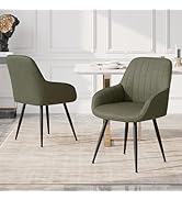 Hawthehome Dining Room Chairs, Set of 2, Armrest, Kitchen Chair, Dining Room Living Room