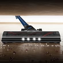 Proscenic P10 Cordless Vacuum Cleaner, 22000Pa Powerful, 4 Adjustable Suction Modes, LED Touch Screen, Removable Battery, For Hard Floor,Carpet, Pet Hair, Blue 14 Cordless Vacuum Cleaner