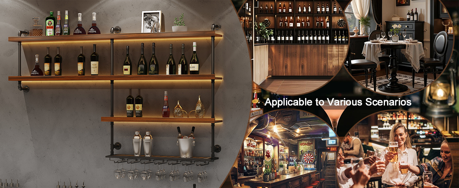 led floating shelves