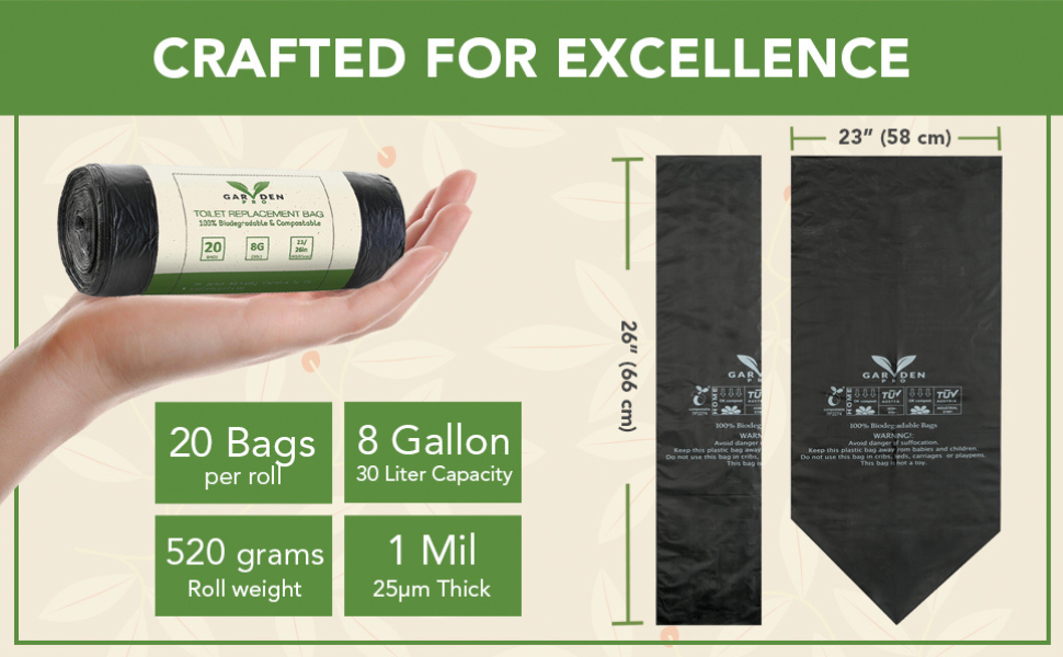 Excellent toilet replacement bag