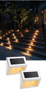 solar step lights white