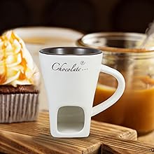 Ceramic Chocolate Fondue Mug Set