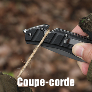 Swiss+Tech Couteau De Poche Multifonction Avec Lame Tanto, Clip, Brise-verre, Coupe-corde, Couteau Pliant Parfait Pour Chasse, Survie En Camping, Randonnée, Urgence Et Usage Domestique 17 1