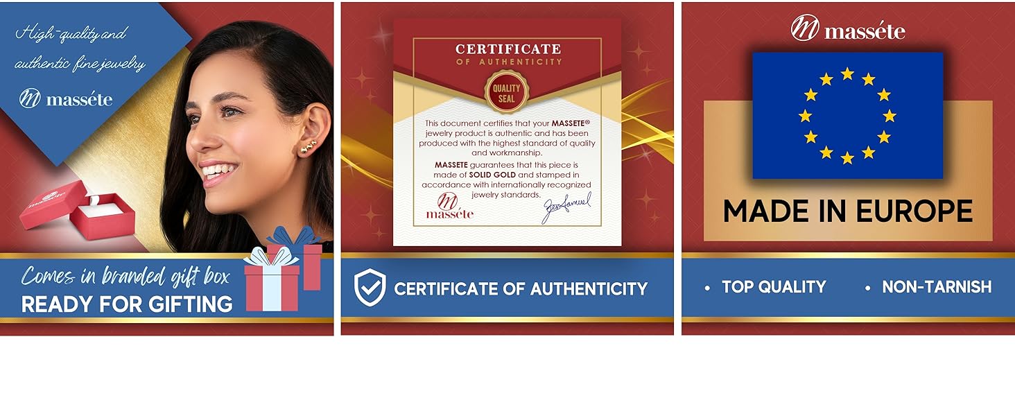 Certificate of authenticity, box, made in Europe