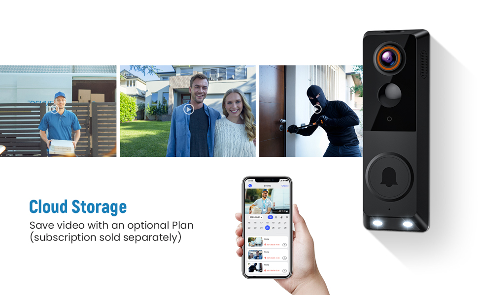 camera doorbell cloud storage