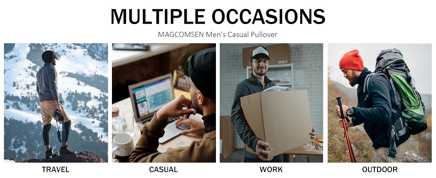 Men's Quarter-Zip Pullover Polar Fleece Sweatshirt Stand Collar Long Sleeve Shirt for Men Thermal