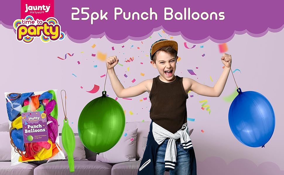 jaunty partyware 25 Large Punch Balloons for Kids Ideal Party Bag