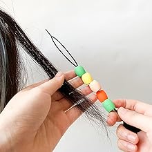 Silicone Hair Beads Set for Girls