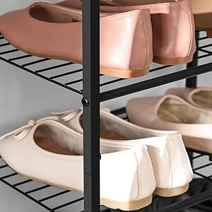 black shoe rack