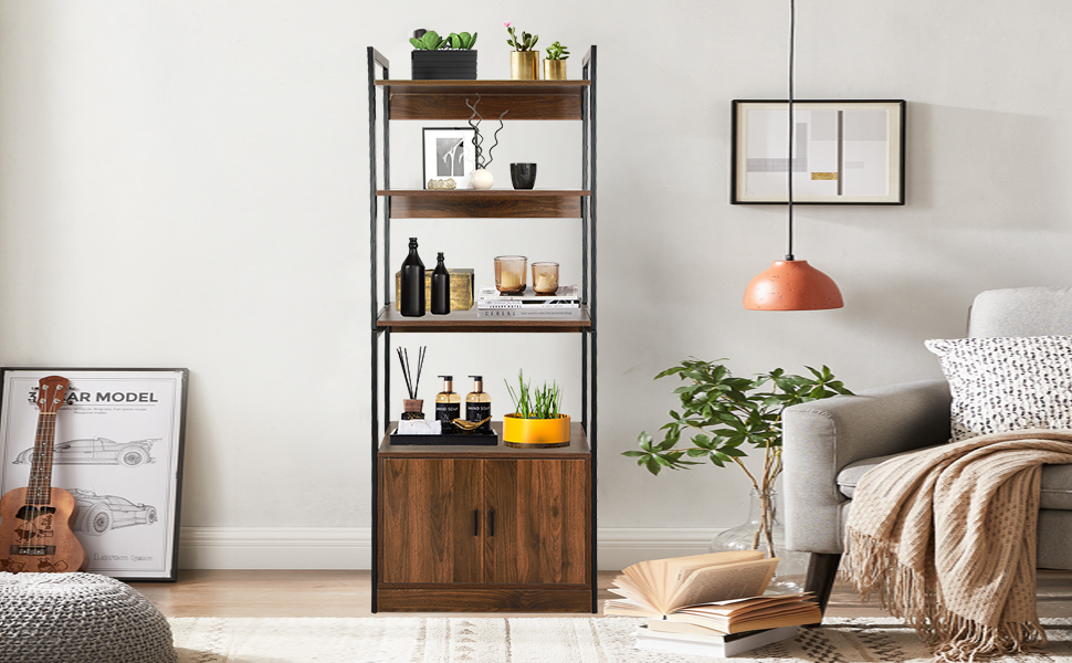 open bookcase bookshelf with doors book case industrial bookshelf wood and metal bookshelf 