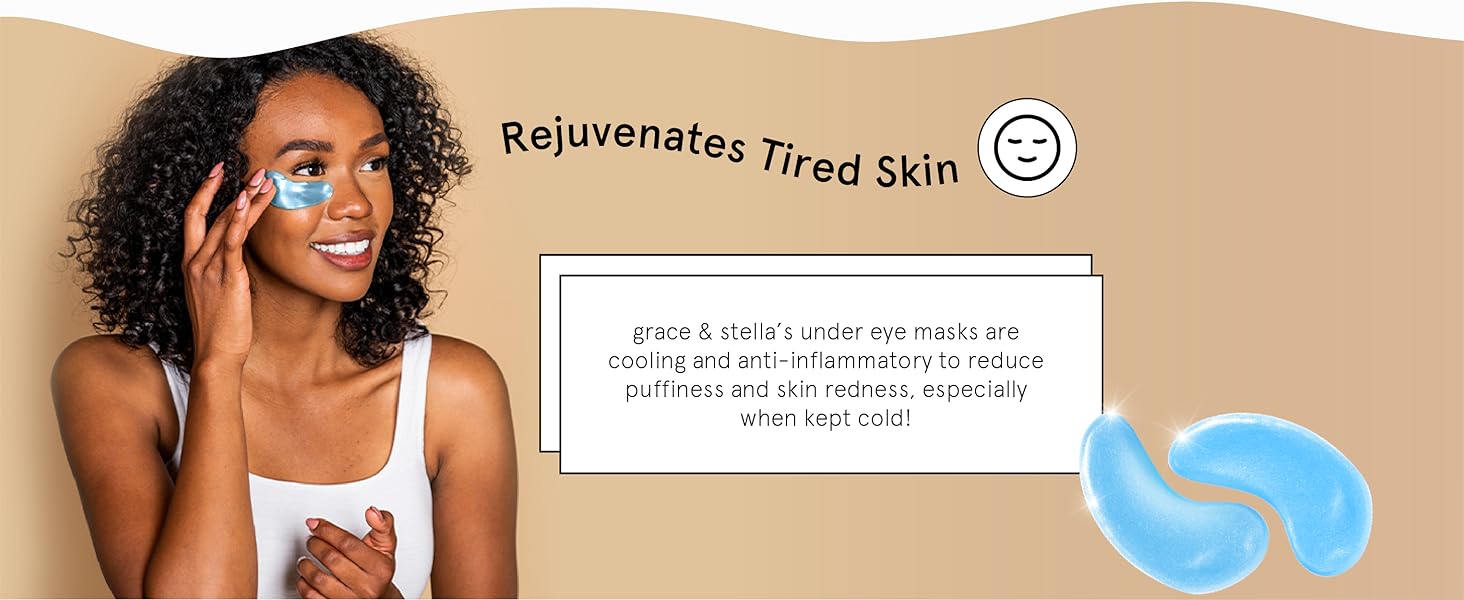 grace & stella Award Winning Under Eye Mask (Blue, 48