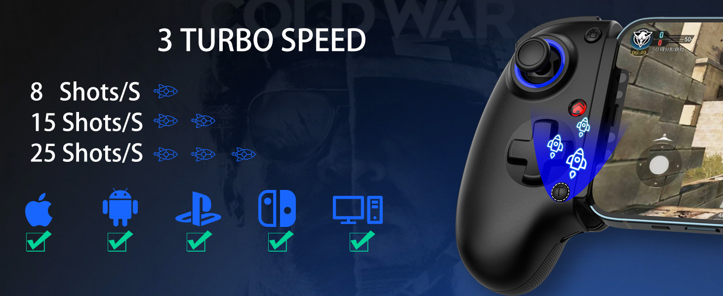 Joso D10 Phone Game Controller For iPhone/Android/Pc/Switch With Hall Effect Joysticks/Hall Trigger Play COD, Genshin Impact Android Game Controller Support Cloud Gaming/PS Remote Play White 14 android game controller