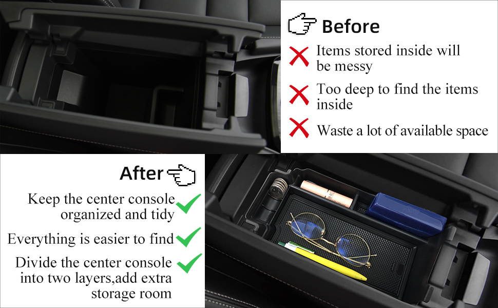 VESUL Center Console Organizer Tray Compatible with 2021 2022 2023