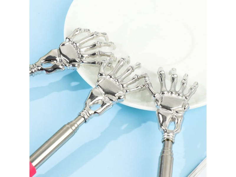 TRIXES Pink Back Scratcher Extendable Telescopic Handle Stainless