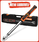 Digital Torque Wrench, 1/2 Drive Electronic Torque Wrench with Preset Value(3.76-250.8 Ft.lbs./5....