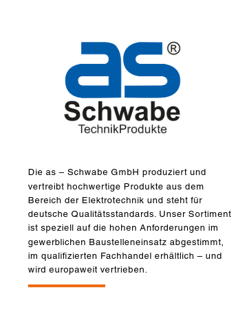 As schwabe Elektrotechnik Baustelle Fachhandel
