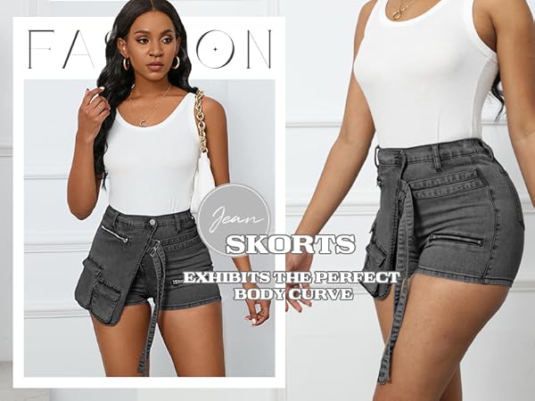 Amazon.com: PINSV Women's Denim Shorts Summer High Waisted