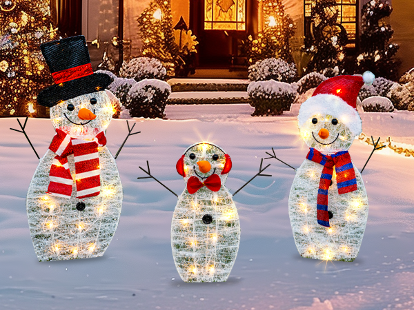 Amazon.com: TW SHINE Lighted Christmas Snowman Outdoor
