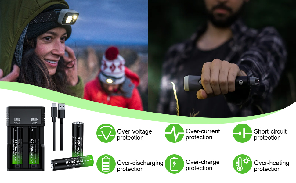 18650 Rechargeable Battery 3.7 Volt Large Capacity 9900mAh