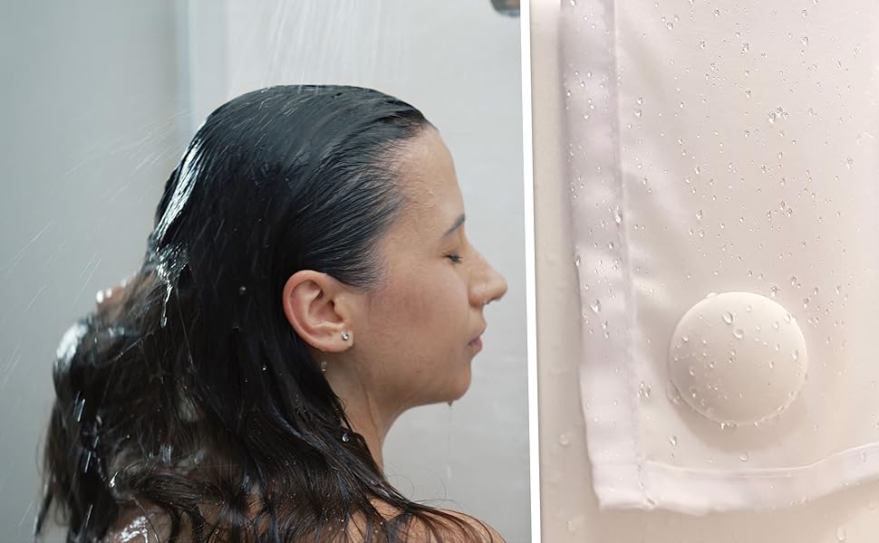 Powerful AntiBillowing Shower Curtain Weights for SplashFree