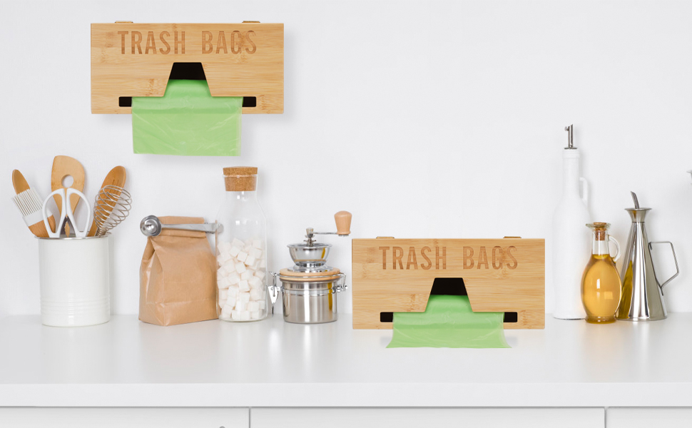 Trash Bag Dispenser, Garbage Bag Roll Holder for Kitchen