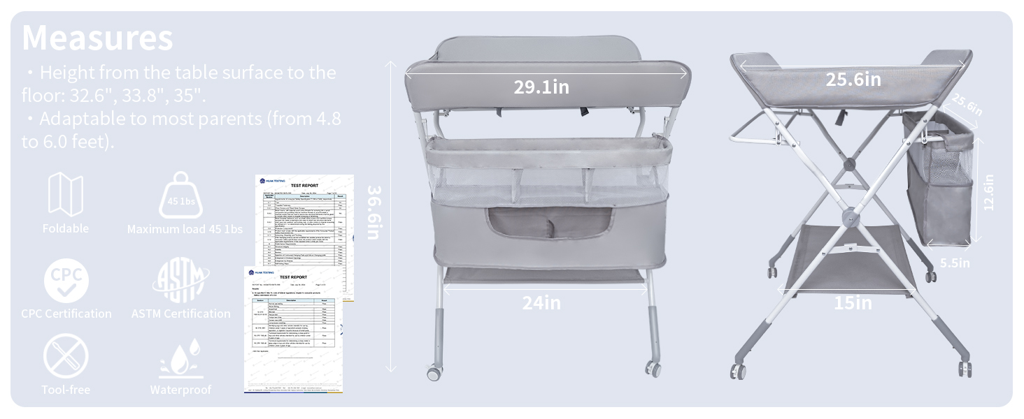 travel changing table