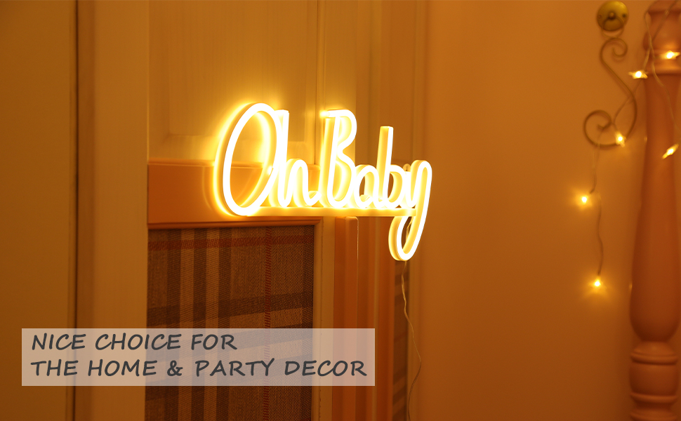 oh baby neon sign for the home /party decor