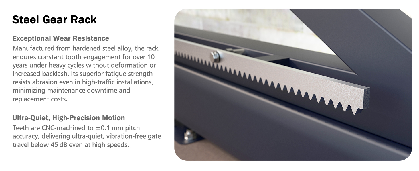 sturdy rack drive system steel gear racks sliding gate opener