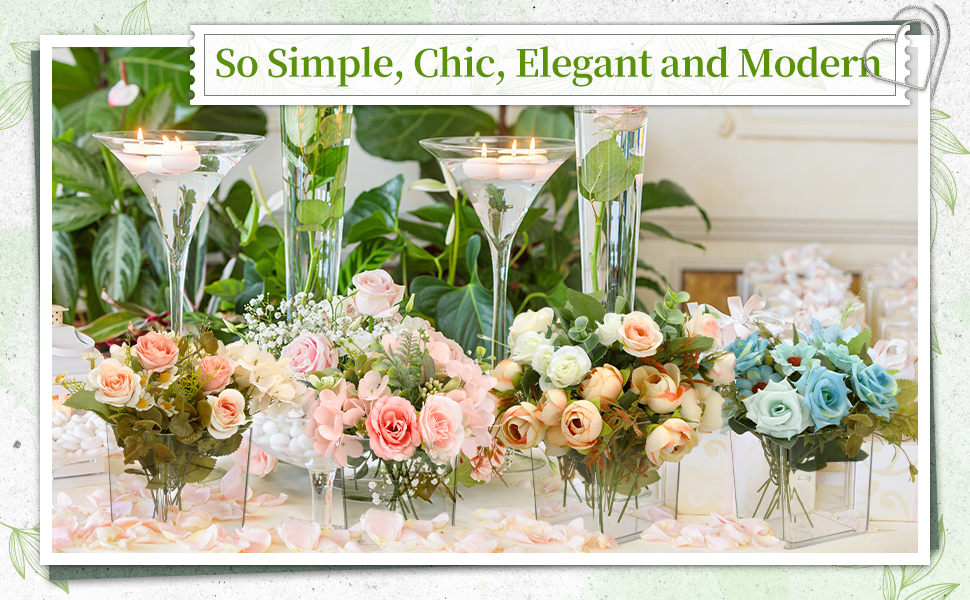 Tioncy 24 Pcs Cube Clear Flower Vase 4''... 16 5