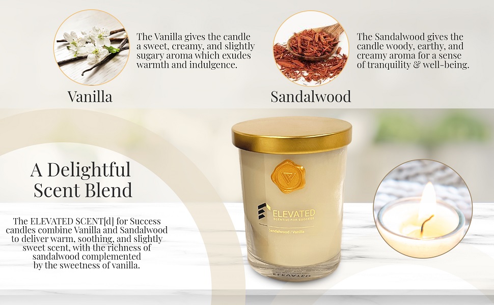 Elevated Scent[d] for Success Vanilla Sandalwood Candle
