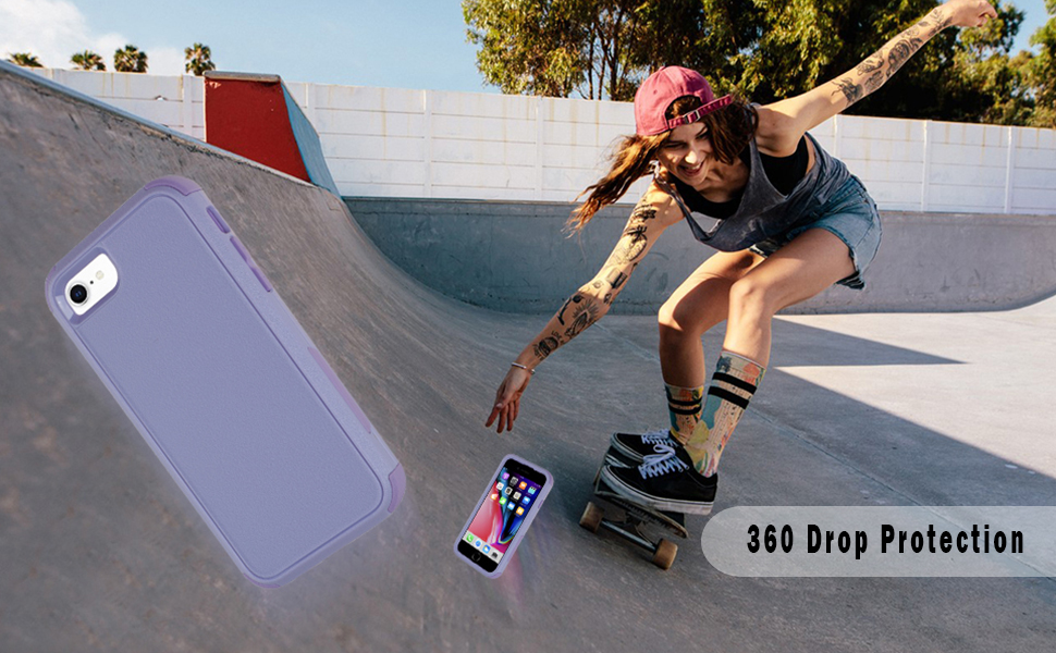 Joylifeboard for iPhone SE 2020 Case,3 in 1 Heavy Duty