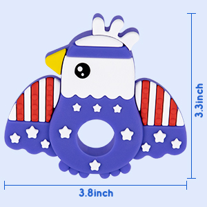 4th of july baby teething toy