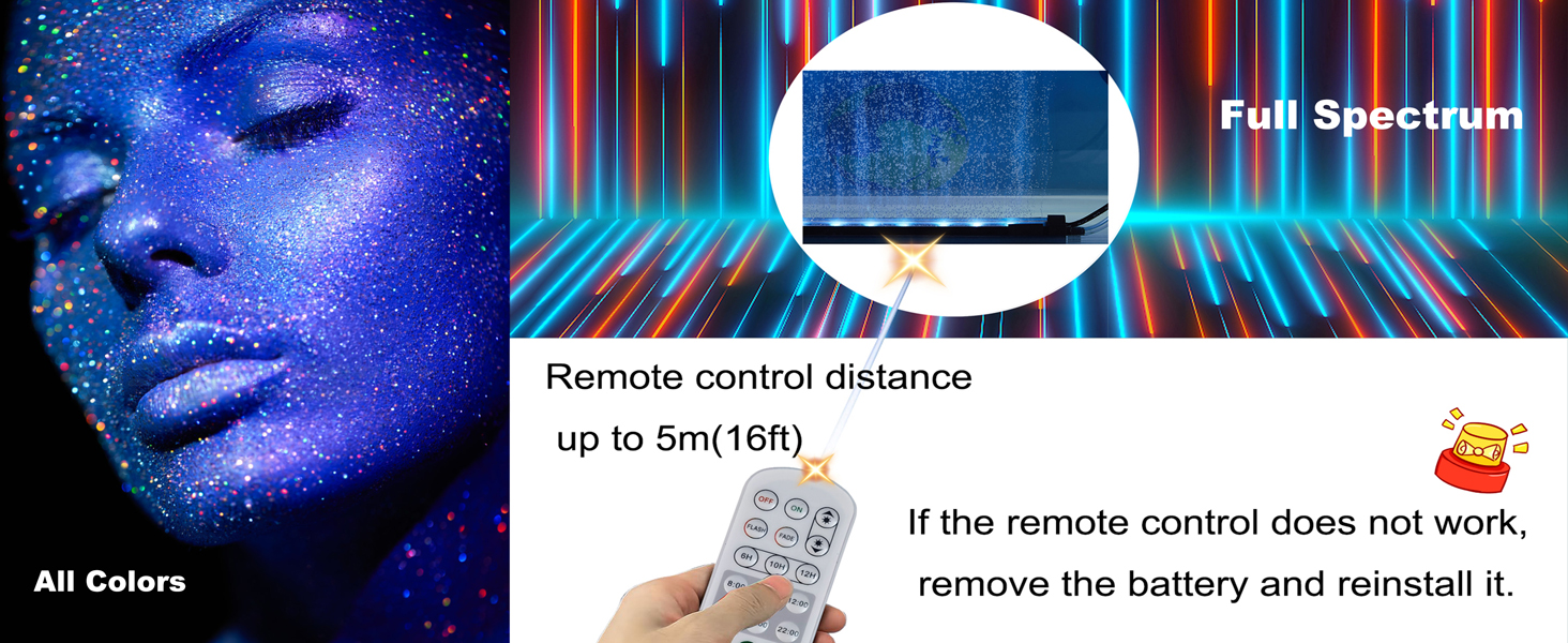 Powerful infrared remote control.