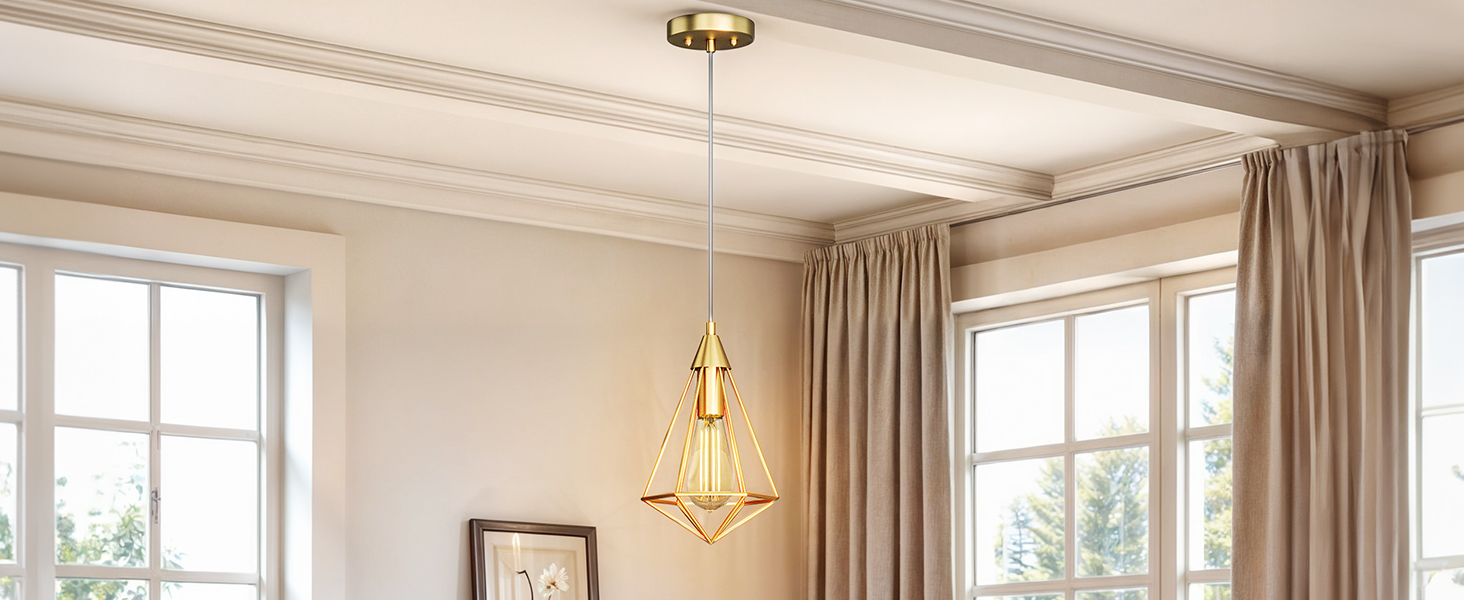 DWVO 2 Pack Farmhouse Pendant Lights, Vintage Industrial Hanging Lights