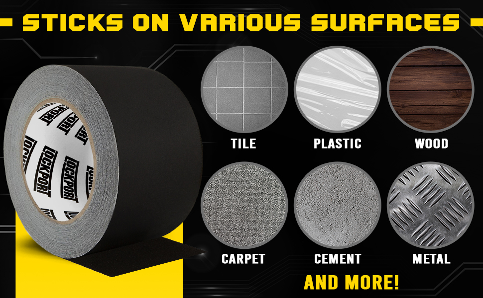 Lockport Black Gaffer Tape 4 Pack 120 Feet x 3 Inches Waterproof