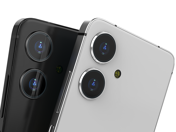 Two Unlocked Phones NUU N10, One Black and another White in a White background