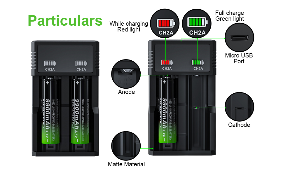 18650 Rechargeable Battery 3.7 Volt Large Capacity 9900mAh