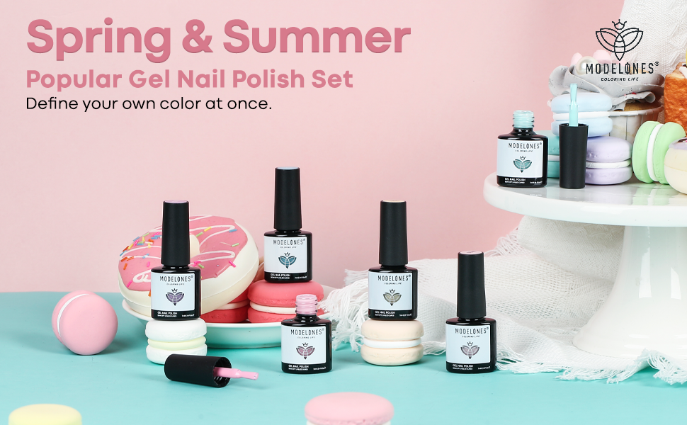 2022 spring pastel popular candy gel nail polish