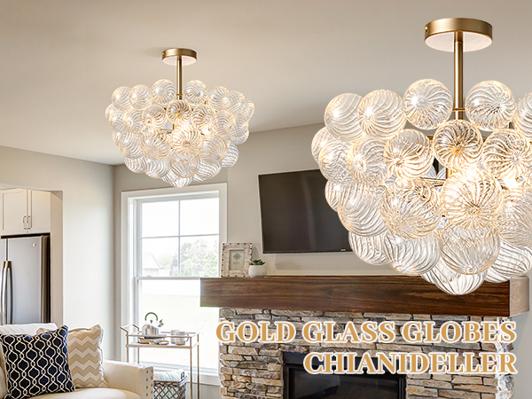 Bubble large Gold シャンデリア Bubble large Gold シャンデリア