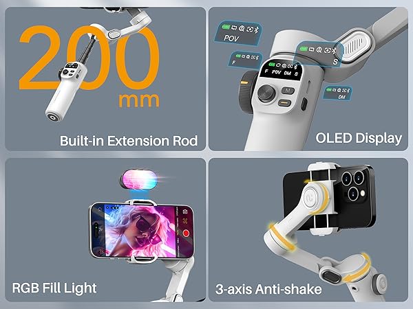 Amazon.com: AOCHUAN Smart X2 3-Axis Gimbal Stabilizer for