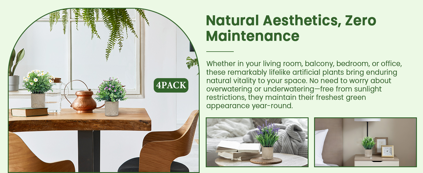 Small Fake Plants Artificial Eucalyptus Mini Potted Faux Greenery Home Decor Indoor Fake Grass Shelf