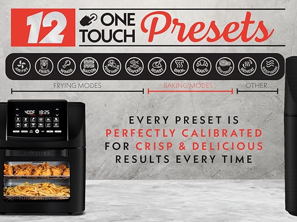 12 preset air frying coking machine 