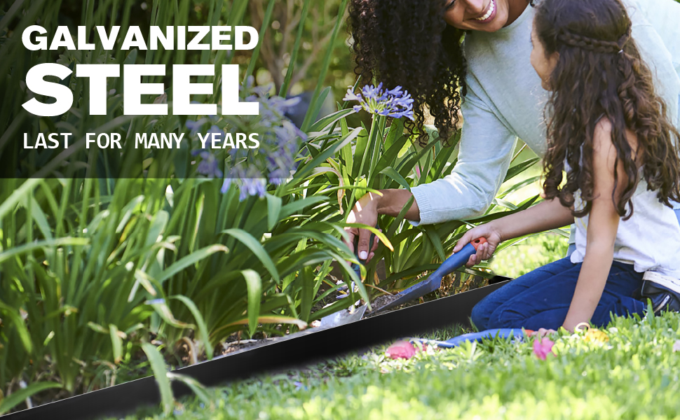 JonesHouseDeco 10Pack Galvanized Lawn Edging Border 1m L x 11.4cm H w