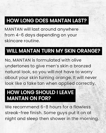 Hydrate and tan with MANTAN’s gradual tan moisturiser, perfect for a subtle daily glow.