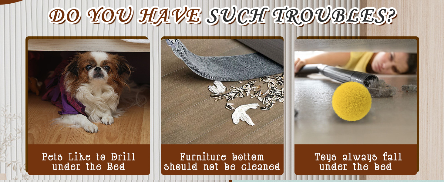 Under Couch Bed Blocker for Pets,7pcs Toy Blockers for